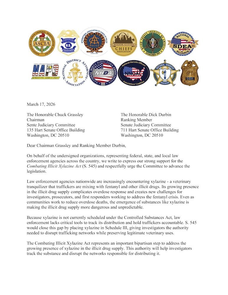 (03/17/26): Combatting Illicit Xylazine Act Support Letter