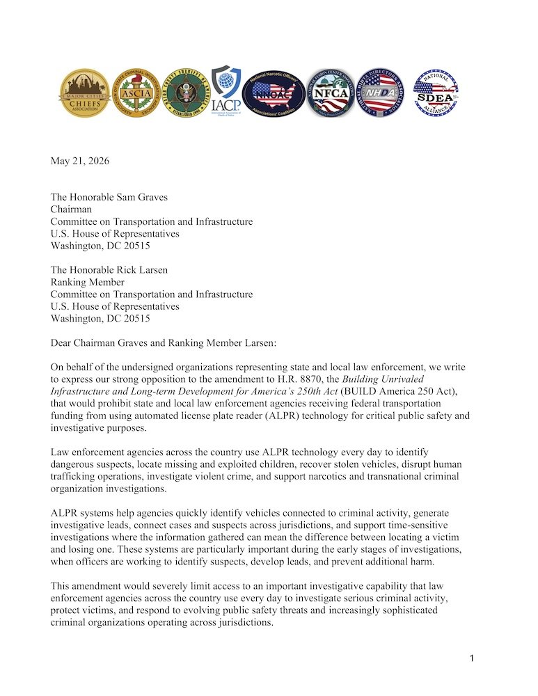 (05/21/26): H.R. 8870 ALPR Amendment Opposition Letter