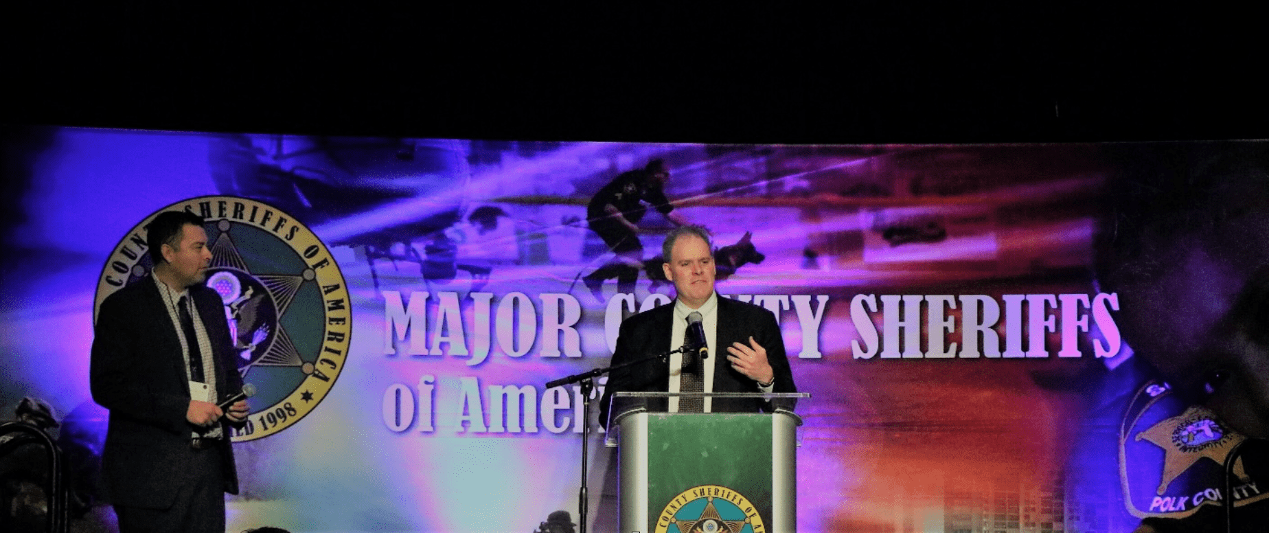 Mike Sena and Alberto Martinez at 2019 Department of Justice Conference