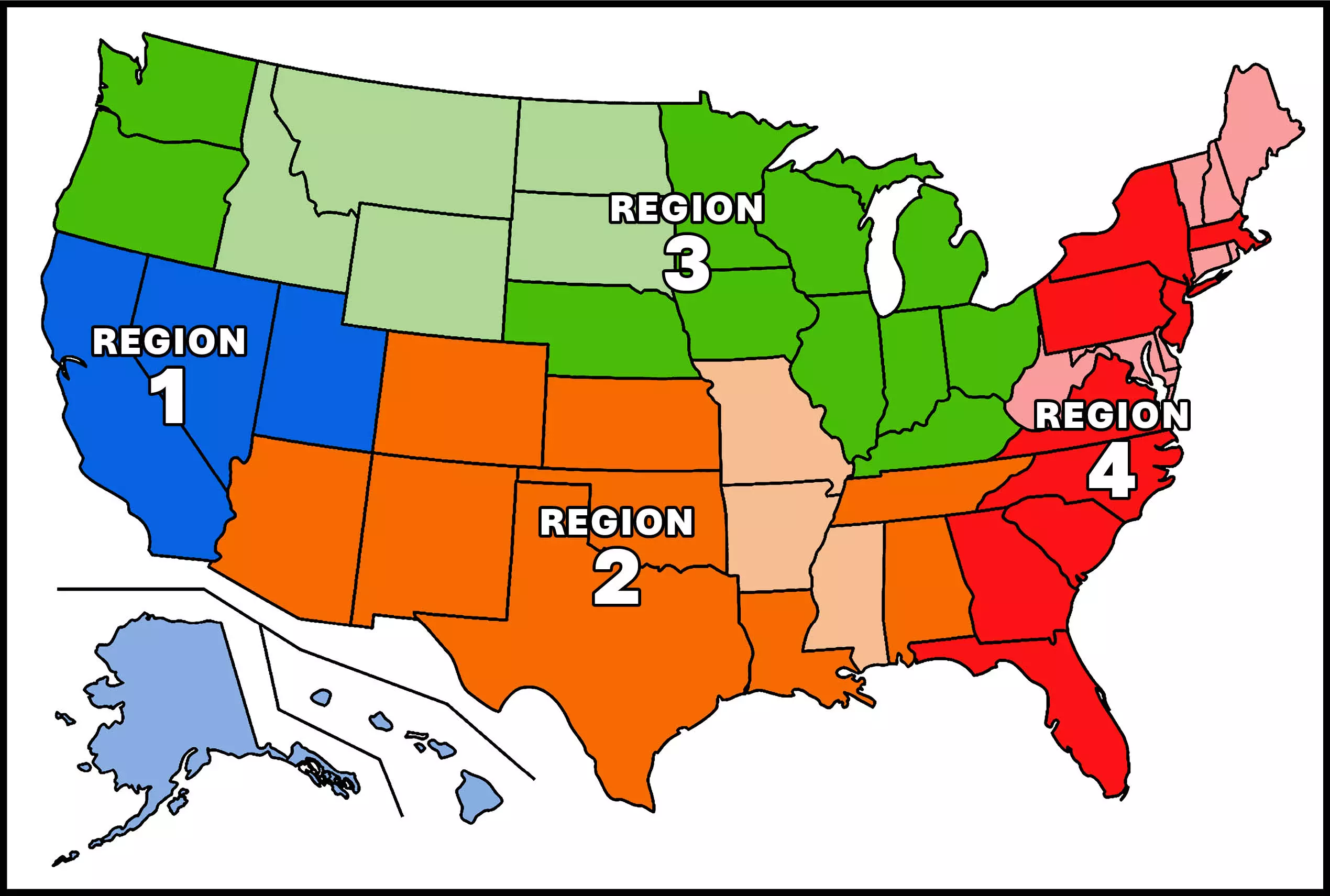 MCSA Member Regions Map