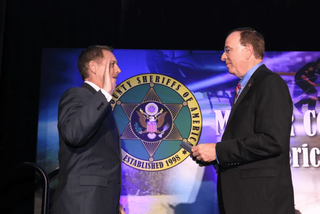 Sheriff Michael Chapman Sworn In as MCSA Vice President of Homeland Security at 2019 Winter Conference