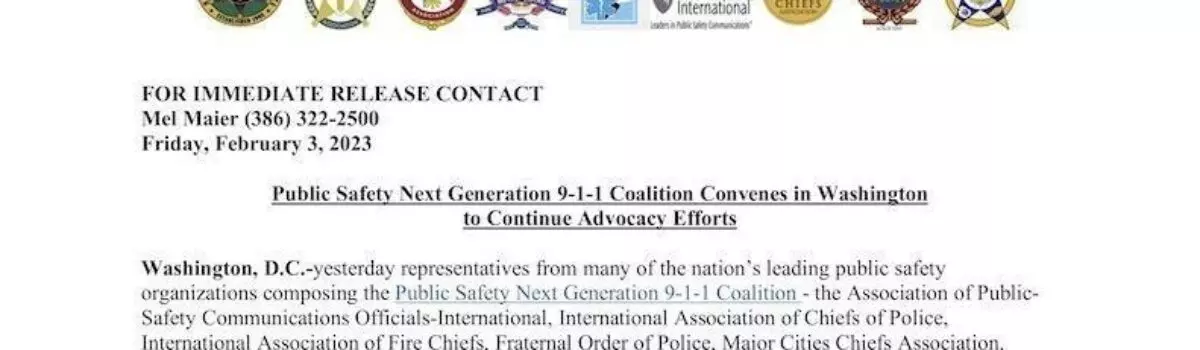 Next Generation 9-1-1 Coalition Reconvenes in DC